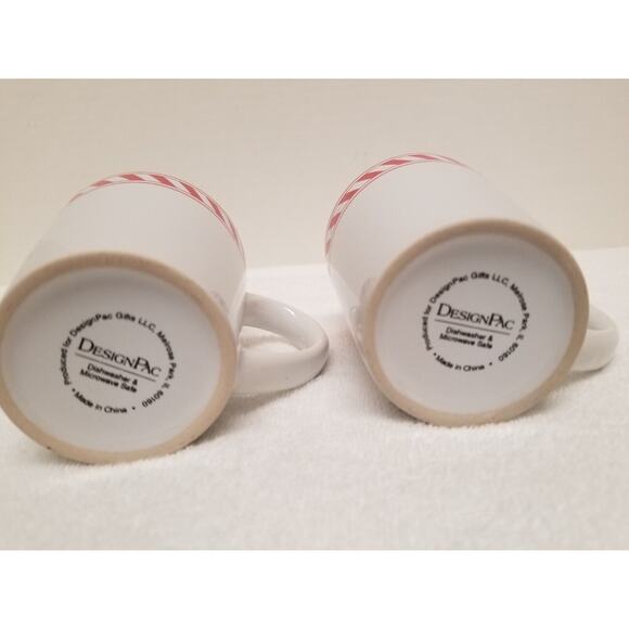 DesignPac Gifts LLC White Mug Red Stripe Design 10oz - Picture 9 of 10